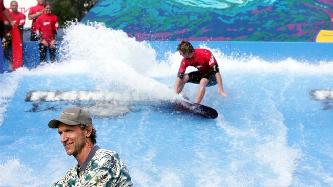 Dreamworld for the launch of their new attraction FlowRider, FlowRider inventor Tom Lochtefeld. Picture: Adam Head