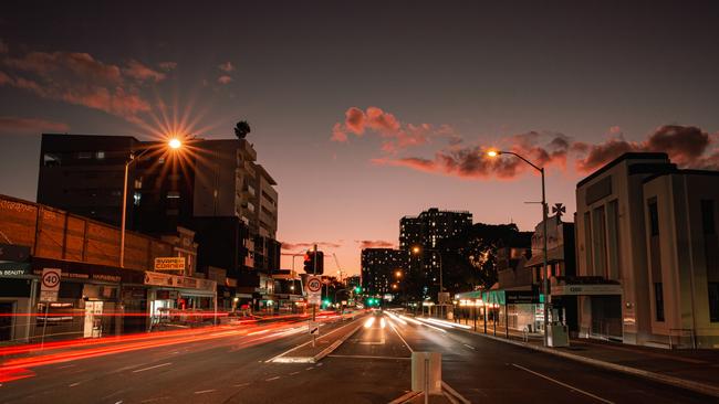 Stones Corner by night.