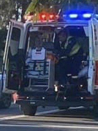 Emergency services responded to reports a woman had been hit on a pedestrian crossing outside Sarah Redfern Public School. Picture: Facebook