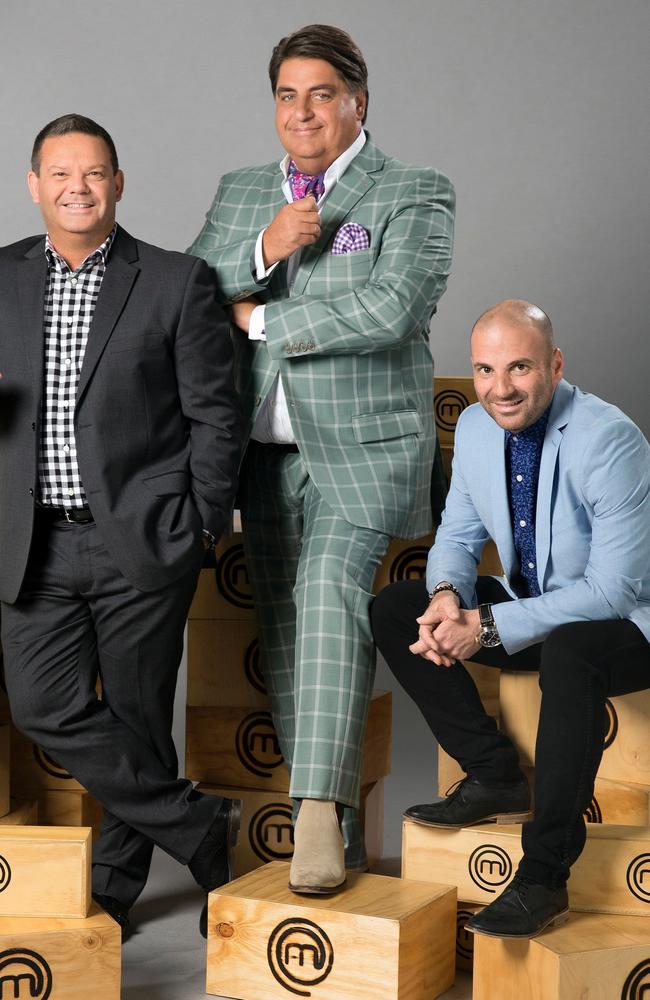 The three master amigos: Masterchef judges Gary Mehigan, Matt Preston and George Calombaris. Picture: Channel Ten