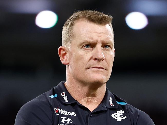 The Carlton coach isn’t a fan of Opening Round. Picture: Michael Willson/AFL Photos via Getty Images