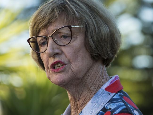 Margaret Court amid a growing public backlash to her controversial view on gay marriage. Picture: Ross Swanborough.