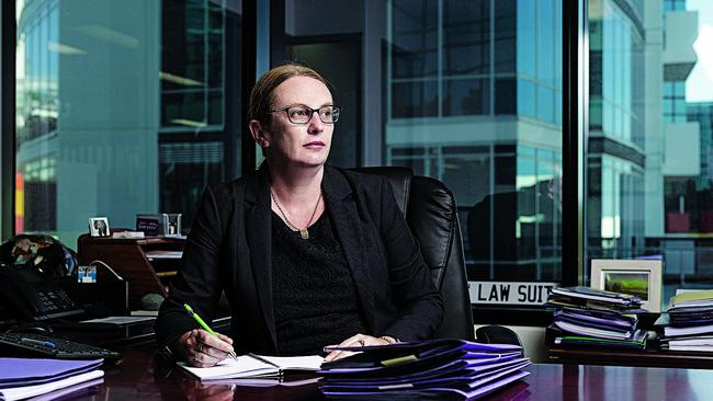 Jodi Allen in her Gold Coast office. Picture: Jeff Camden