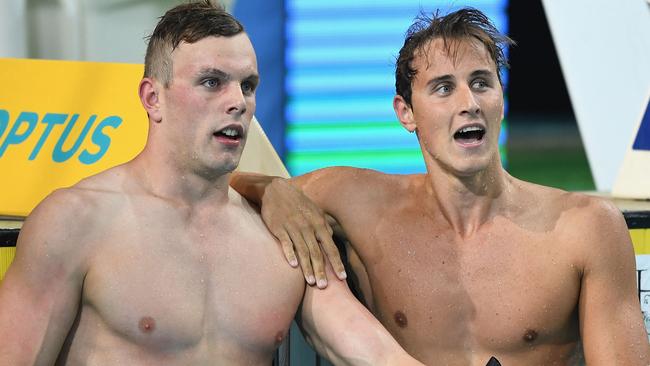 Kyle Chalmers and Cameron McEvoy will go head-to-head in the 100m freestyle. Picture: Getty Images