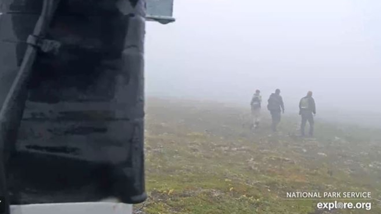 Park rangers rescued the hiker after he was caught in windy and rainy conditions. Picture: X@exploreorg
