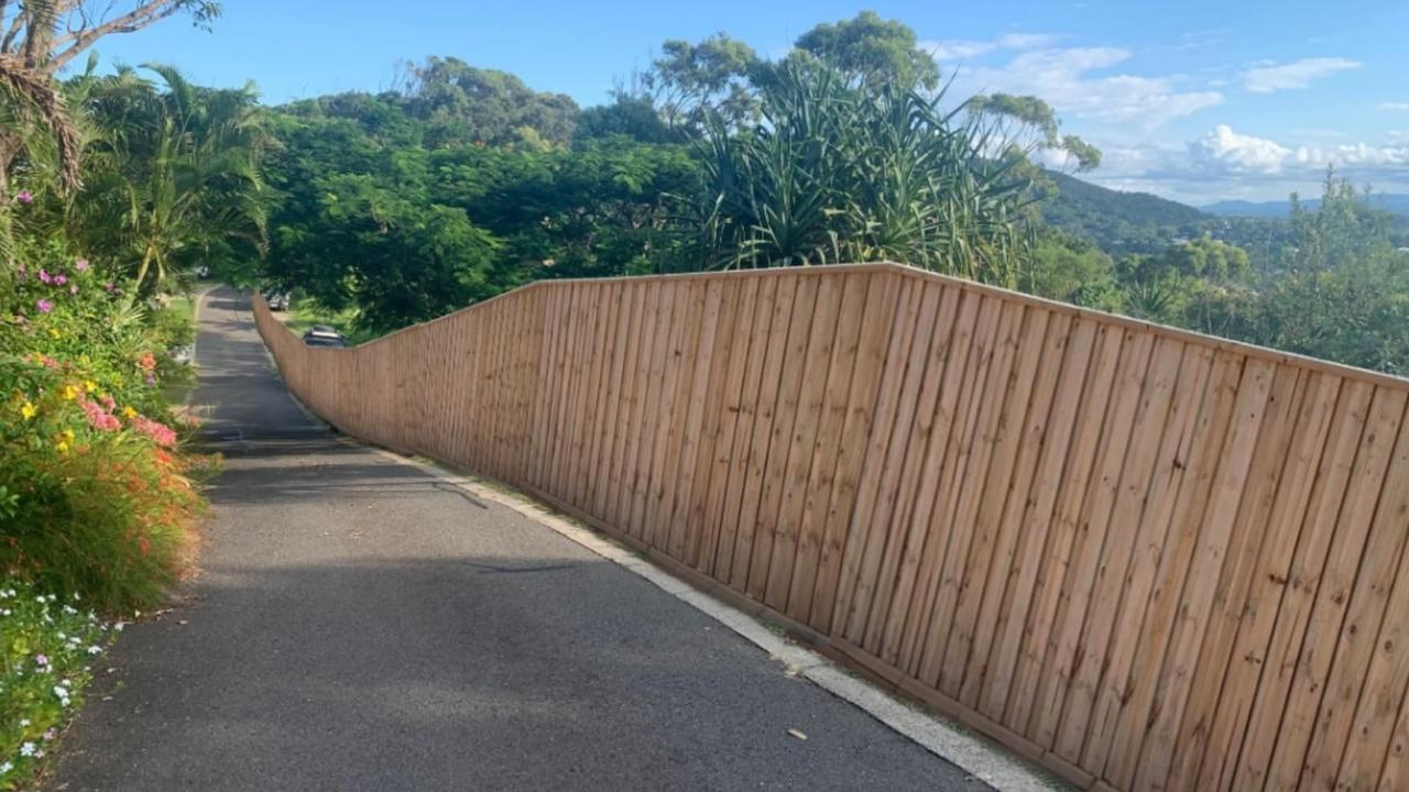 The permanent “Great Wall of Coolum” that locals want to bring down. Picture: Facebook