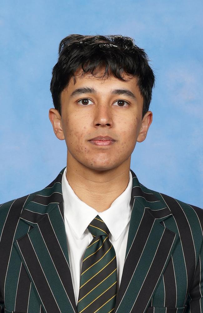 Brisbane Boys College 2024 high achiever Hamish Dubey. Picture: supplied