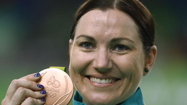 Bronze medallist Australia's Anna Meares partially saved the day for the cycling team.