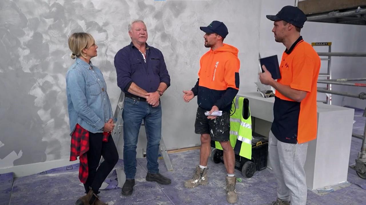 Luke and Josh are determined to ignore Scott Cam’s advice that they can’t afford to put in a pool, and could win the show without one. Picture: Channel 9