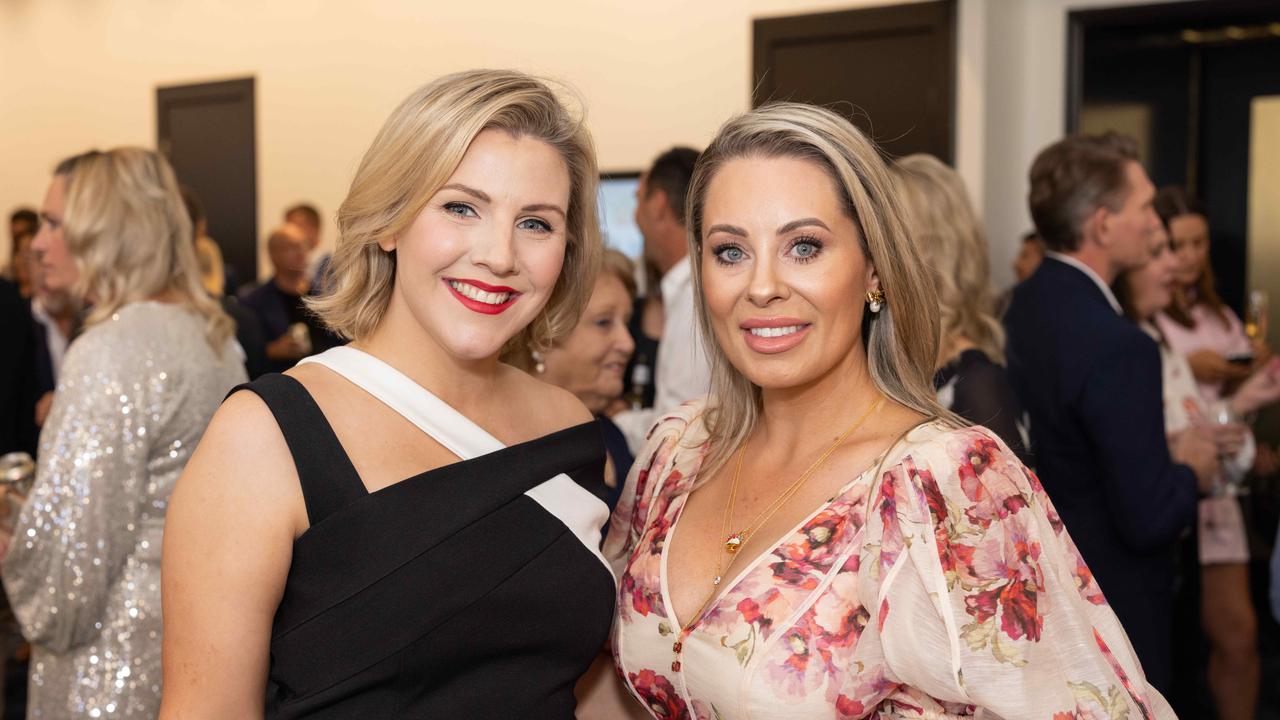 Suzanna Costello and Elly McLean at the Gold Coast Suns Long Lunch at The Star Gold Coast. Picture: Celeste Humphrey (The Pulse with Portia Large).