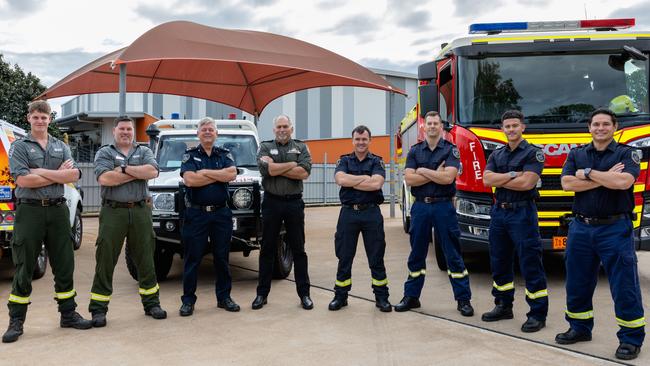 Northern Territory Fire and Emergency Services (NTFES) unveiled its new fire truck, stationed at Marrara, for International Firefighters Day on May 4, 2025. Picture: Pema Tamang Pakhrin