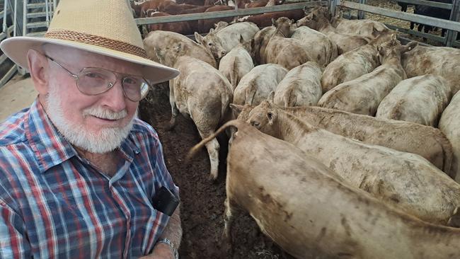 Ian Humphry, Springhurst, purchased a line of Charolais-Angus heifers to join after retiring from the dairy industry. He paid to $1030 for heifers weighing 396kg at Wodonga.