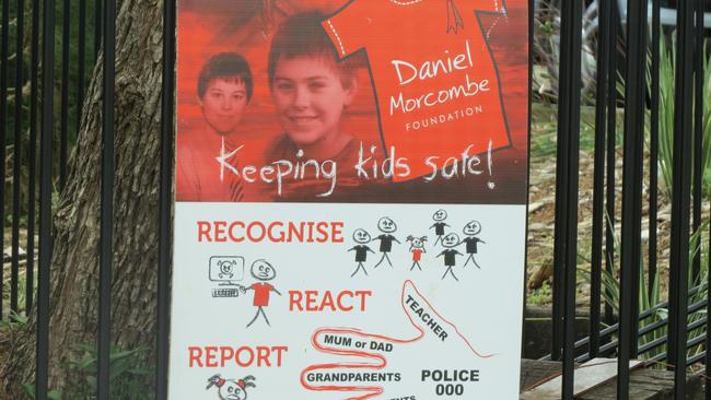 A child safety sign on Trudgian Street, Sunnybank. Photo: Kristy Muir