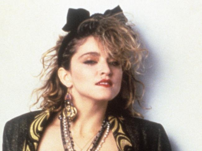 American singer-songwriter and actress Madonna (Madonna Louise Ciccone) posing on the set of the film Desperately Seeking Susan. New York, 1985 (Photo by Mondadori Portfolio via Getty Images)