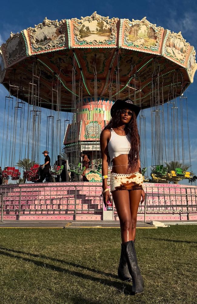 Coachella 2025 is back for weekend 2 – and many influencers have flooded the festival in Palm Spring to show off their outfits. Picture: Instagram/CiaraMiller