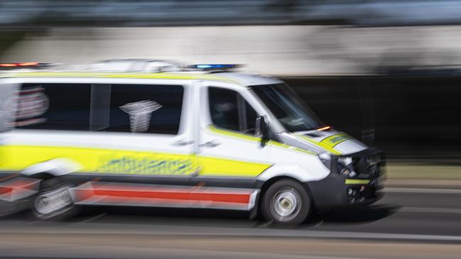 Queensland Ambulance Service responded to the motorbike crash at Boyne Valley. Picture: Kevin Farmer