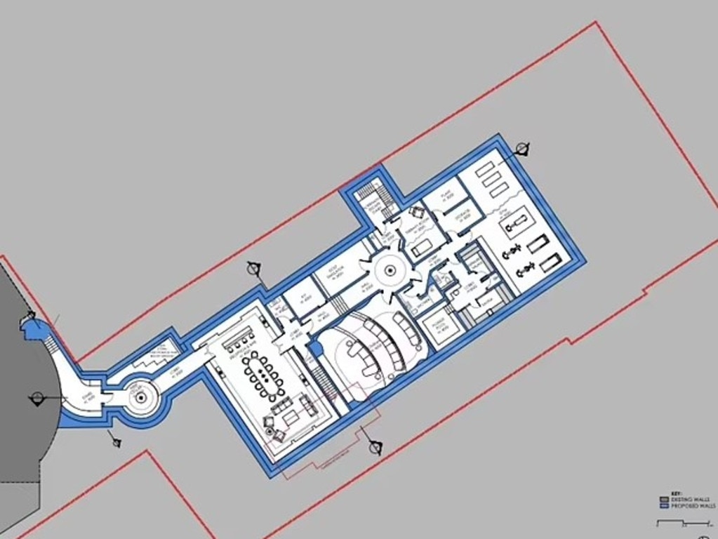 The basement renovation would extend under nearly 50 per cent of his garden. Picture: Supplied
