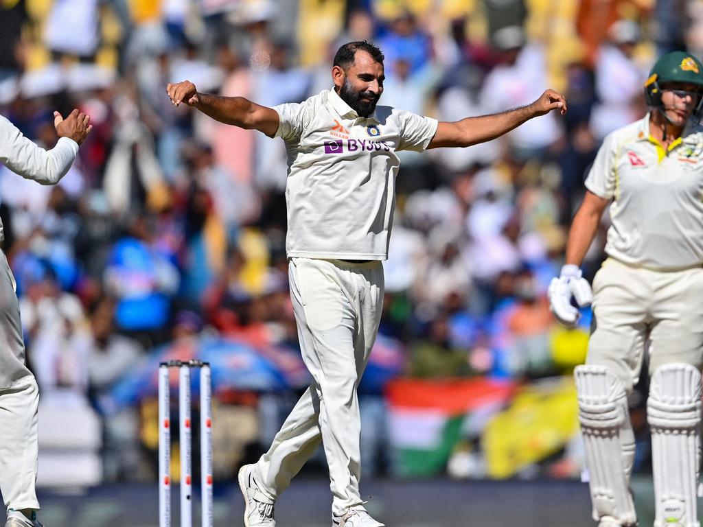 Mohammed Shami has been a thorn in Australia’s side over recent clashes. Picture: Indranil MUKHERJEE / AFP