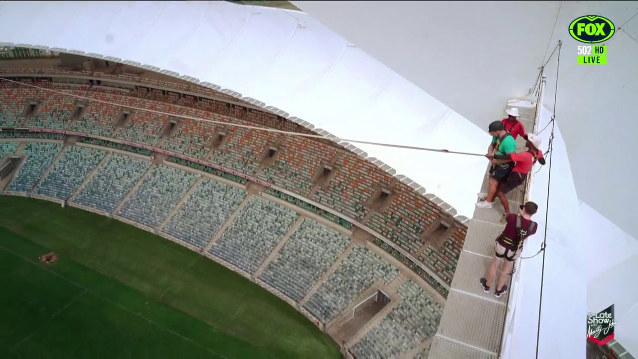 Fletch and Hindy take on an 80 metre free fall swing.