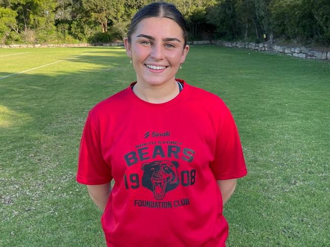 Sienna Deeley of the North Sydney Bears Tarsha Gale Cup team. Picture: Contributed