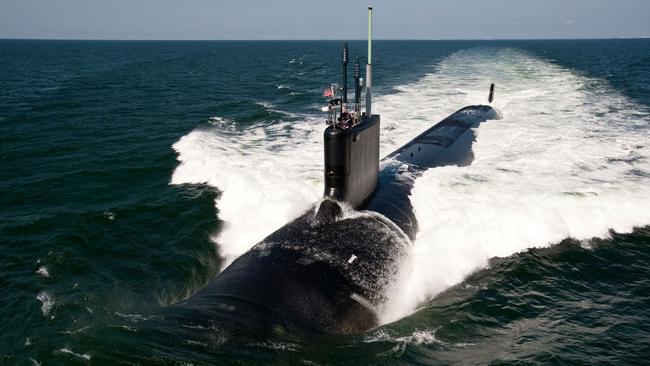 Virginia-class attack submarine USS California, similar to the first three nuclear-powered submarines Australia will buy from the United States.