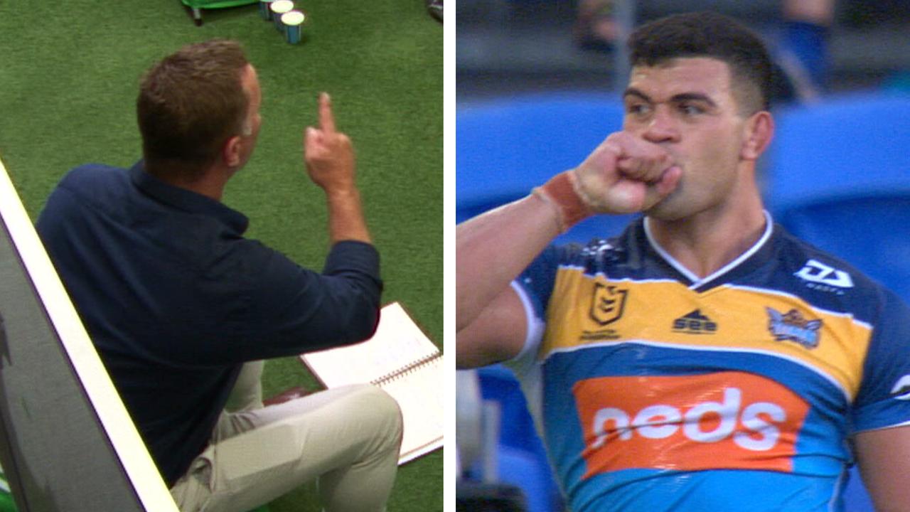 David Fifita scored a hat-trick to tear the Titans apart.