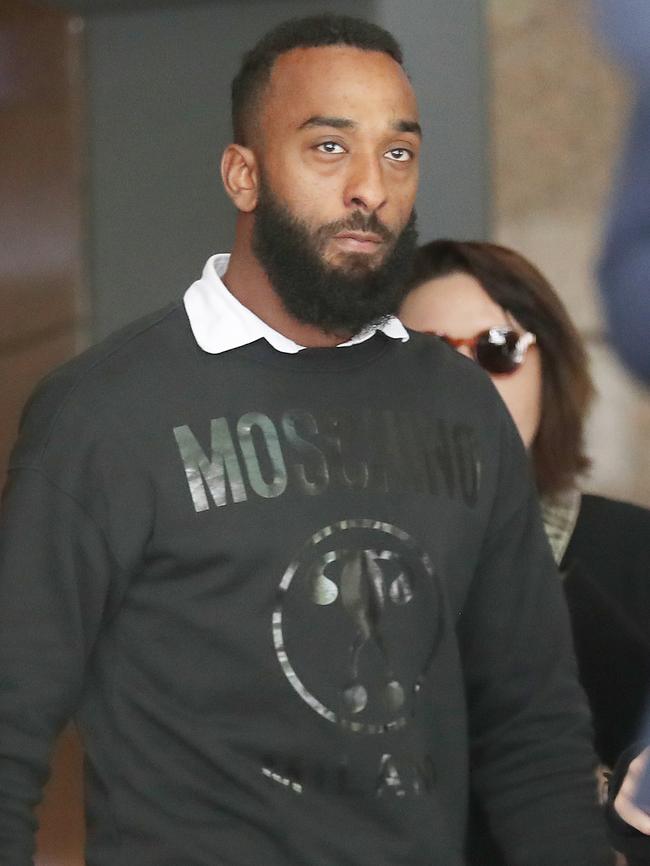 Suliman Suliman leaves the Melbourne Magistrates’ Court on Tuesday after pleading guilty to a string of charges. Picture: NCA NewsWire