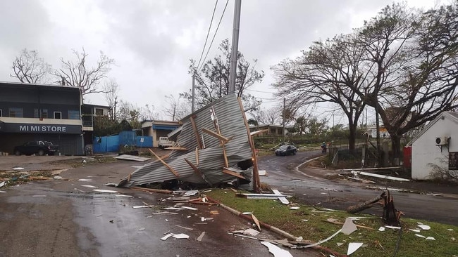 Cyclone Kevin's 165 km/h winds caused the roofs of many buildings in Port Vila, Vanuatu to blow away. Source: French Ambassador to Vanuatu Jean-Baptiste Jeangène Vilmer.