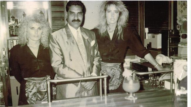 Gold Coast Glitter Strip VIP nightclub host Jimmy Ozturk back in the late 1980s or early 1990s at the Rose and Crown bar in Surfers Paradise