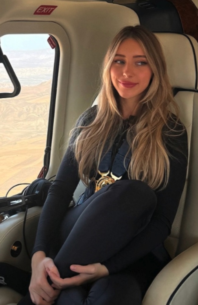 Dubai influencer Juli Vavilova had posted about her recent glamorous trips across the Middle East that appeared to coincide with Telegram founder Pavel Durov’s trips. Picture: X