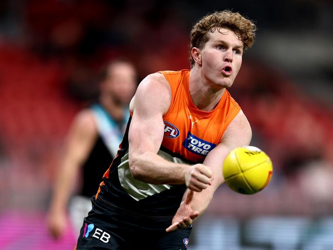 Tom Green has been the Giants’ highest Academy pick and has had a breakout season. Picture: Brendon Thorne/AFL Photos/via Getty Images.
