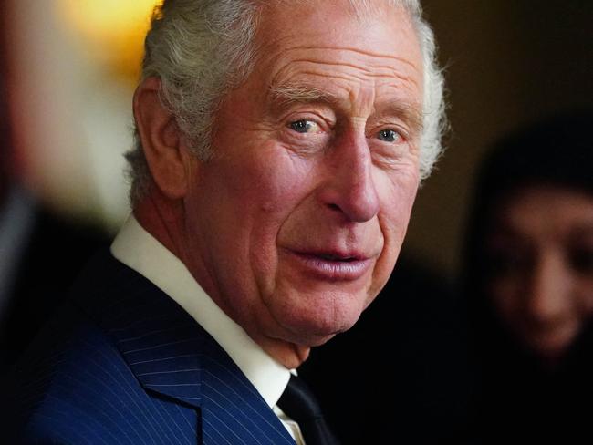 TOPSHOT - Britain's King Charles III during a reception with Realm High Commissioners and their spouses in the Bow Room of Buckingham Palace in London on September 11, 2022. (Photo by Victoria Jones / POOL / AFP)