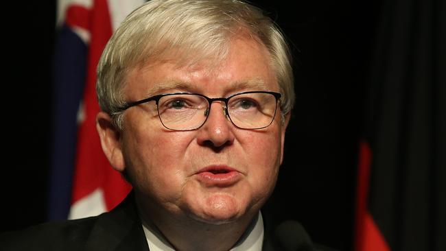 Kevin Rudd as PM handed the ANU $35m as a foundation grant and $18m for a new building to establish the Australian China in the World centre. Picture: Kym Smith