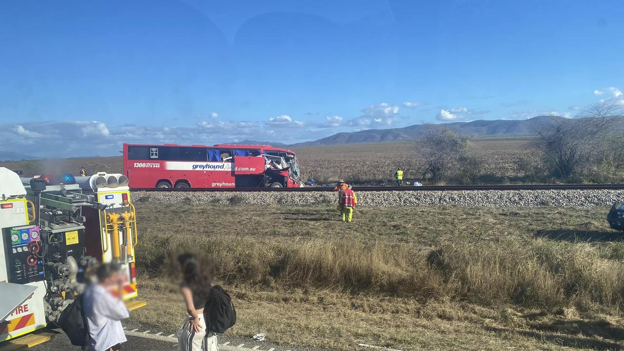 The bus was travelling from Brisbane to Townsville. Photo: Supplied/ Facebook