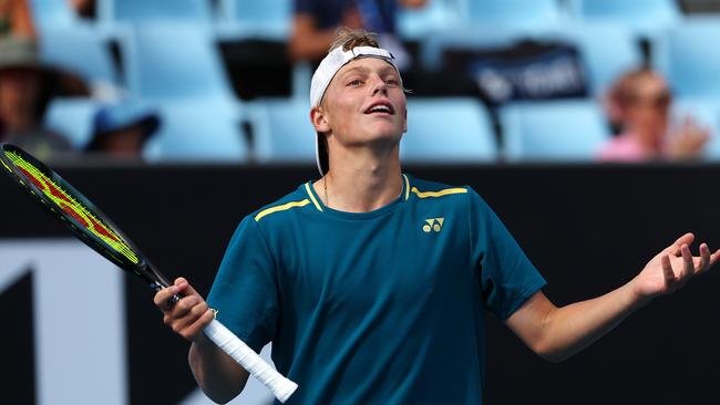 Cruz Hewitt wears the backwards cap like his dad, but his parents aren’t putting pressure on him. Picture: Mark Stewart