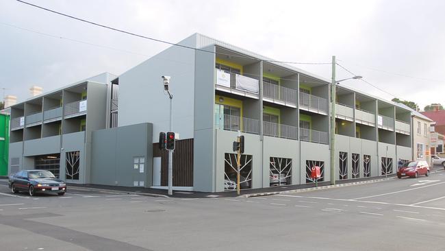 The Common Ground Tasmania housing units for the homeless and low-income earners in Goulburn Street, Hobart.