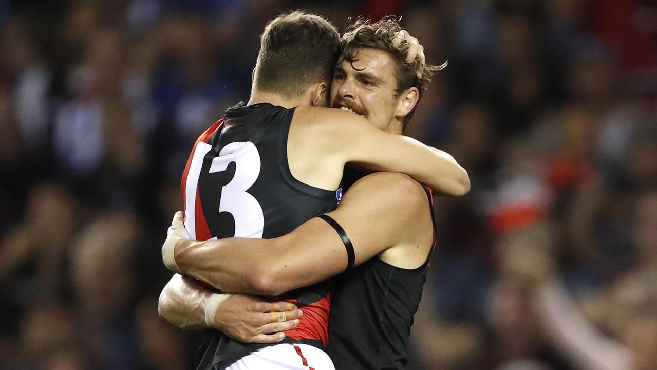 Joe Daniher and Orazio Fantasia could be on the move. Photo: Dylan Burns/AFL Photos/Getty Images)