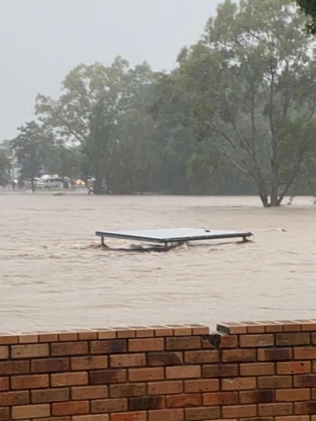 The flooded Norths Eagles grounds.