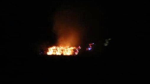 Warrenmang Winery has been razed by a fire. Picture: Twitter/Bridget Rollason