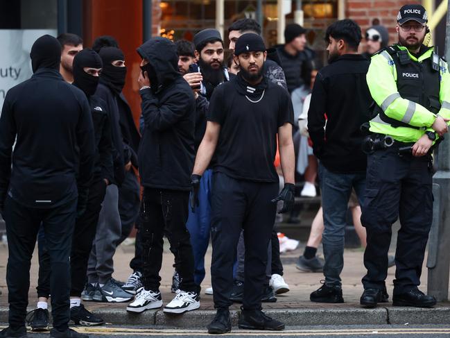 Protesters father in Preston. Picture: Getty Images