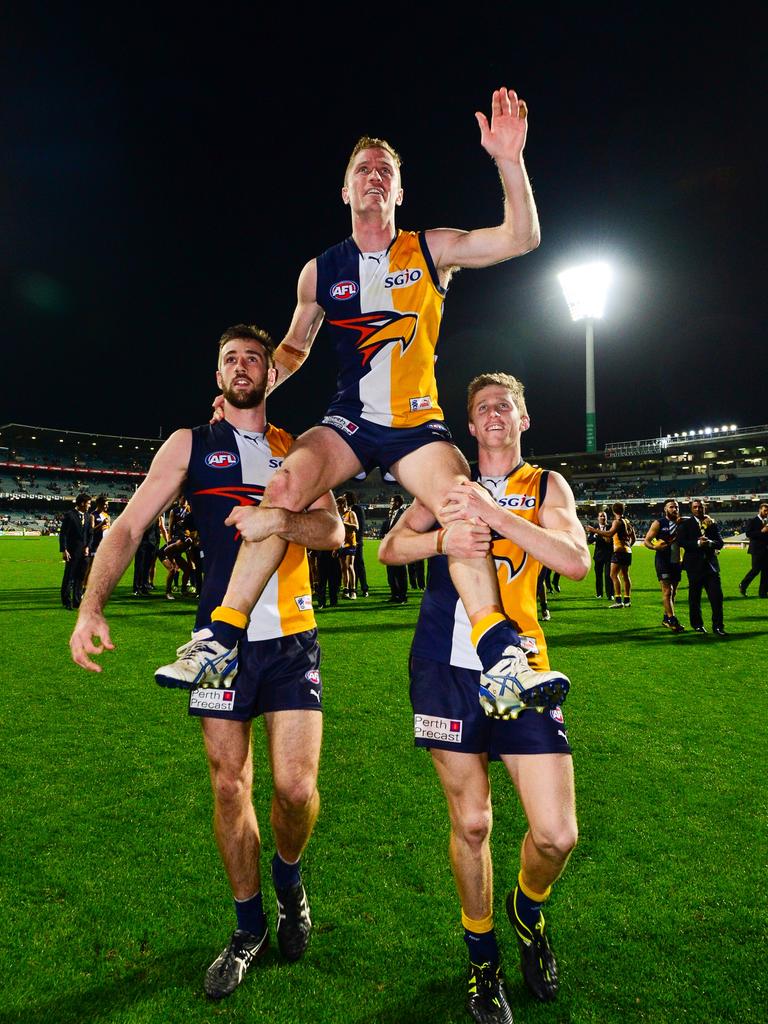 Selwood after his final AFL game. (Photo: Daniel Carson/AFL Media)