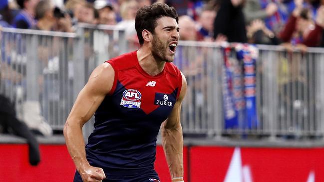 Christian Petracca was unstoppable. Picture: Dylan Burns/AFL Photos via Getty Images