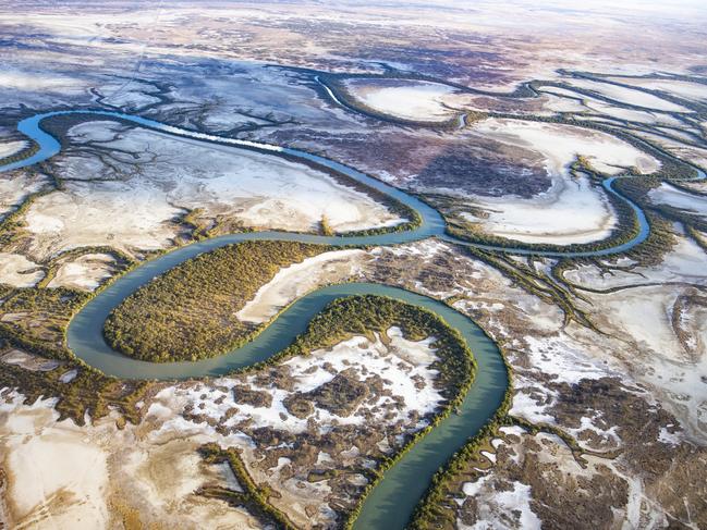 Aerial view of the Norman River.