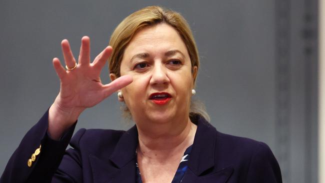 BRISBANE, AUSTRALIA - NewsWire Photos NOVEMBER 28, 2023: Queensland Premier Annastacia Palaszczuk during question time at Queensland Parliament House in Brisbane. Picture: NCA NewsWire/Tertius Pickard