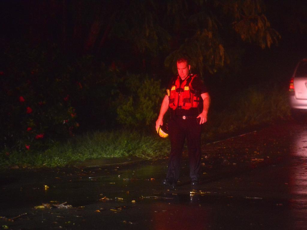 Residents in a unit complex in Alexandra Street, North Ward, were hit by flash flooding during monsoonal rain in Townsville. Picture: Matt Taylor