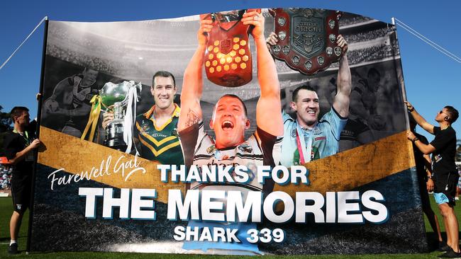 Cronulla turned on a show for Gallen’s farewell. Picture: Mark Kolbe