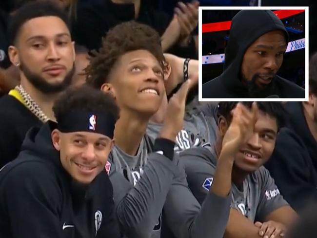 The Nets were having the time of their lives. Photo: ESPN