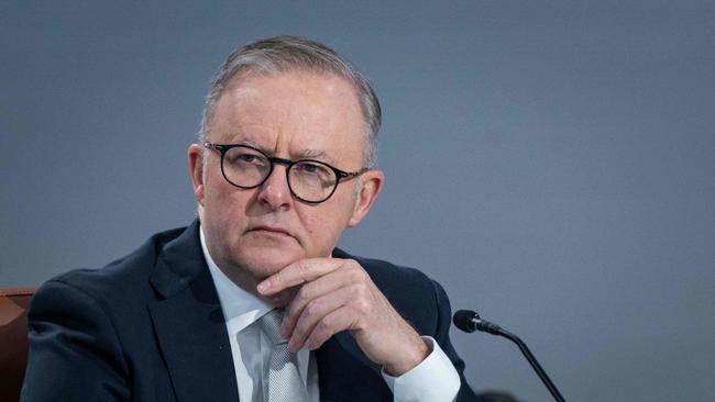 Prime Minister Anthony Albanese at the APEC Leaders Retreat in San Francisco, California. Picture: Kent Nishimura