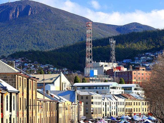 thousands of people enjoying the weather at Salamanca Market in Hobart