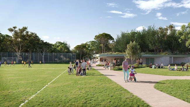 An artist's impression of the proposed upgraded facilities at County Road Reserve at Belrose. Picture: NSW Government